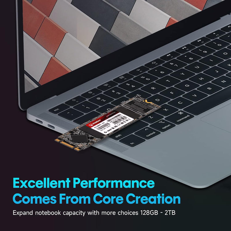 KingSpec 2TB M.2 SSD 2280, Interne Solid State Hard Drive-SATA iii 6Gb/s, M2 NGFF Disco Duro für Des