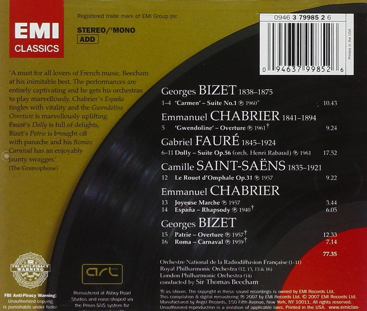 Carmen Suite / Patrie, Audio-CD