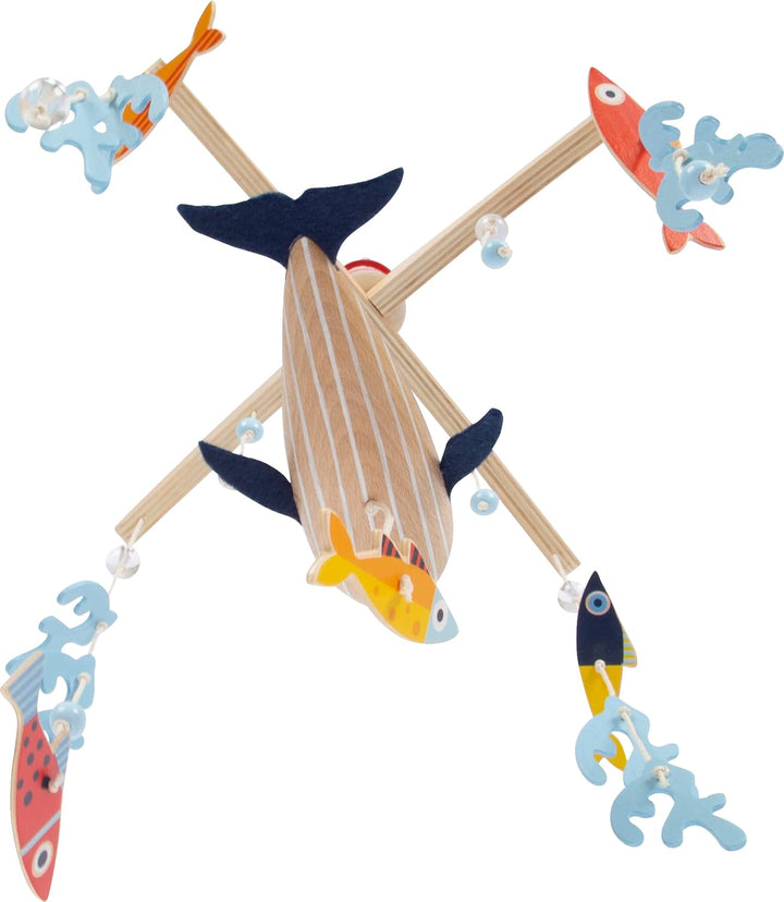small foot Mobile "Grosser Ozean" aus Holz, 3D-Mobile im maritimen Look, ideal für Kleinkinder und B