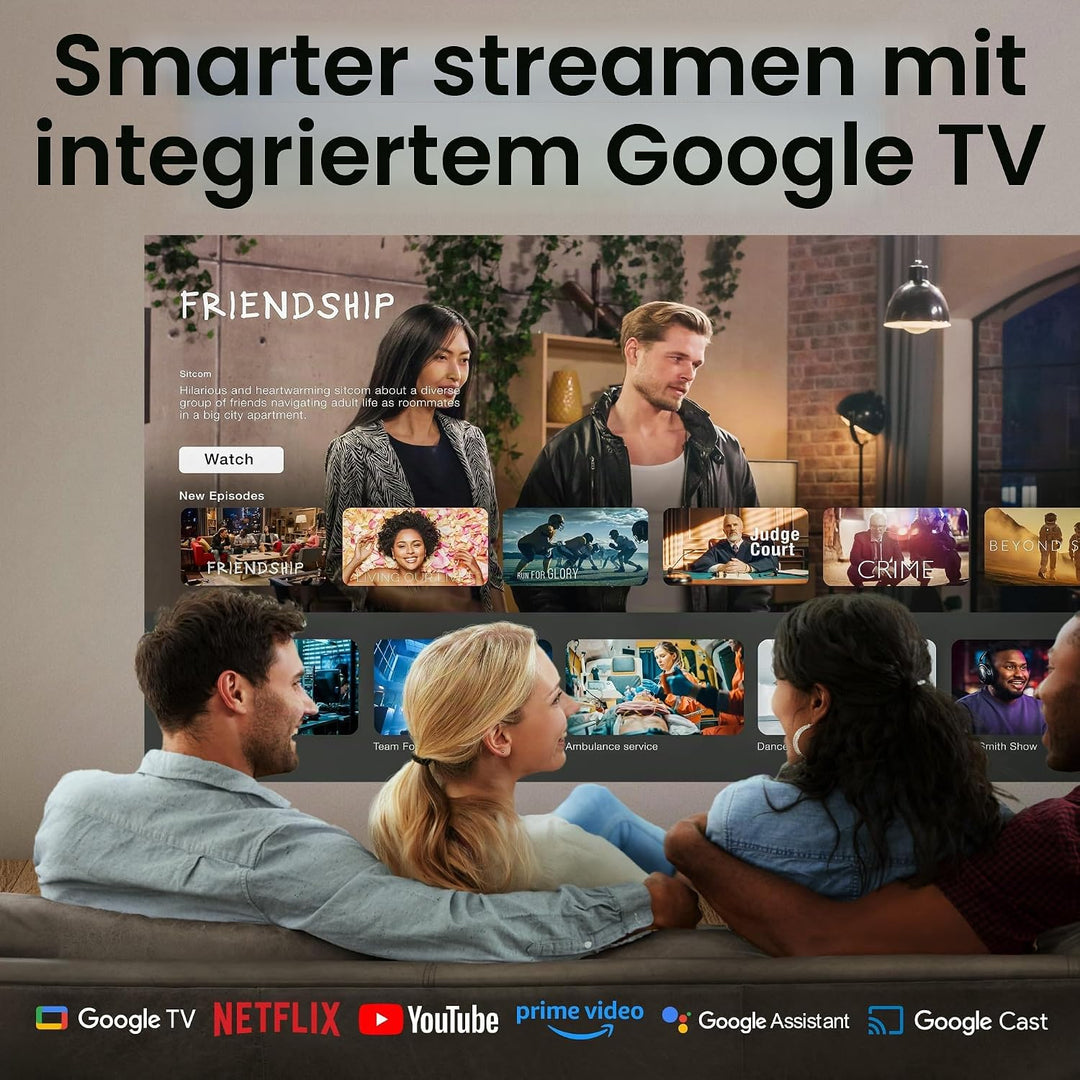 BenQ TK705STi 4K HDR Kurzdistanz Beamer, 3000 ANSI-Lumen, Google TV, Netflix, geringer Input-Lag, au