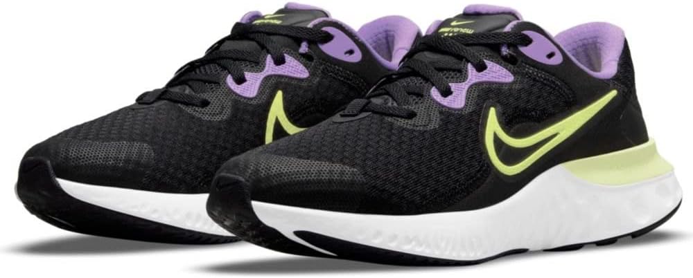 Nike Unisex Kinder Renew Run 2 (Gs) Laufschuh 36.5 EU Black Lt Lemon Twist Lilac White, 36.5 EU Blac