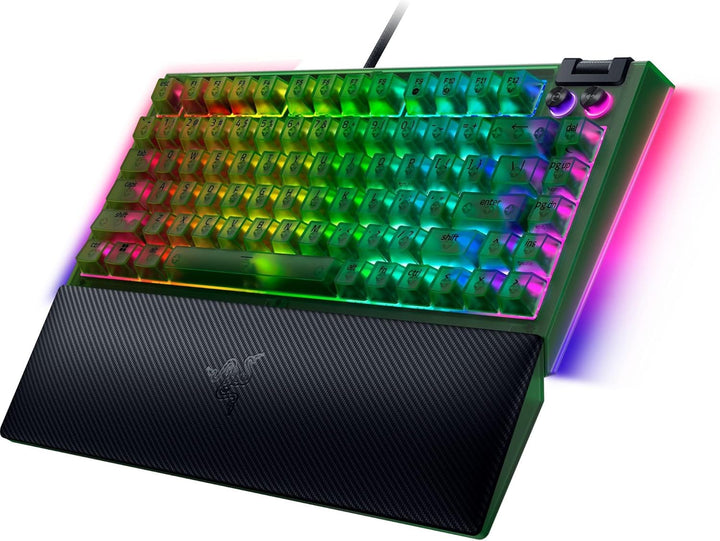 Razer BlackWidow V4 75% Phantom Green Edition - Hot-swap-fähige mechanische Gaming-Tastatur (Orange