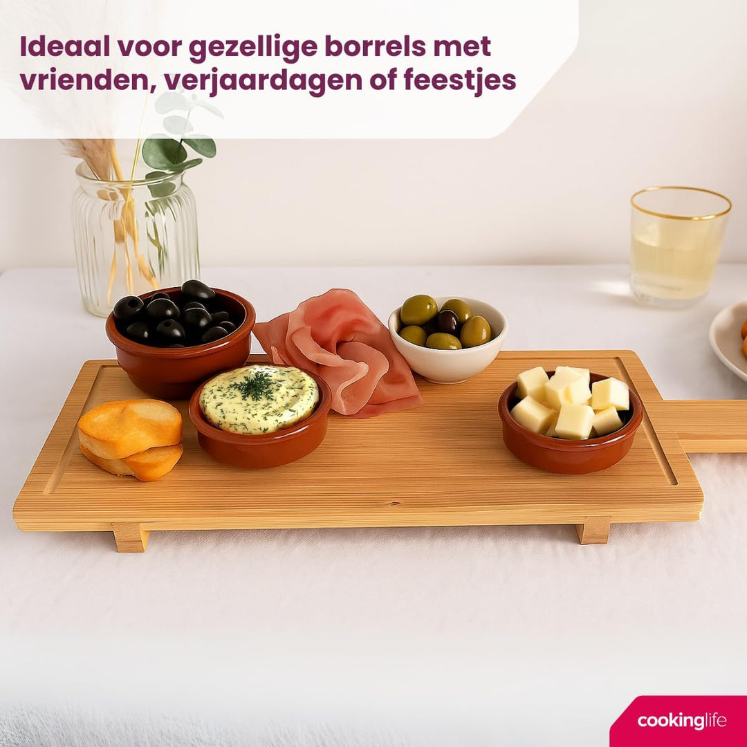 Cookinglife Servierbrett Tapas-Brett - Bambus - 58 x 19 cm, 58 x 19 cm