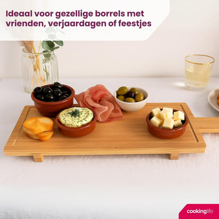 Cookinglife Servierbrett Tapas-Brett - Bambus - 58 x 19 cm, 58 x 19 cm