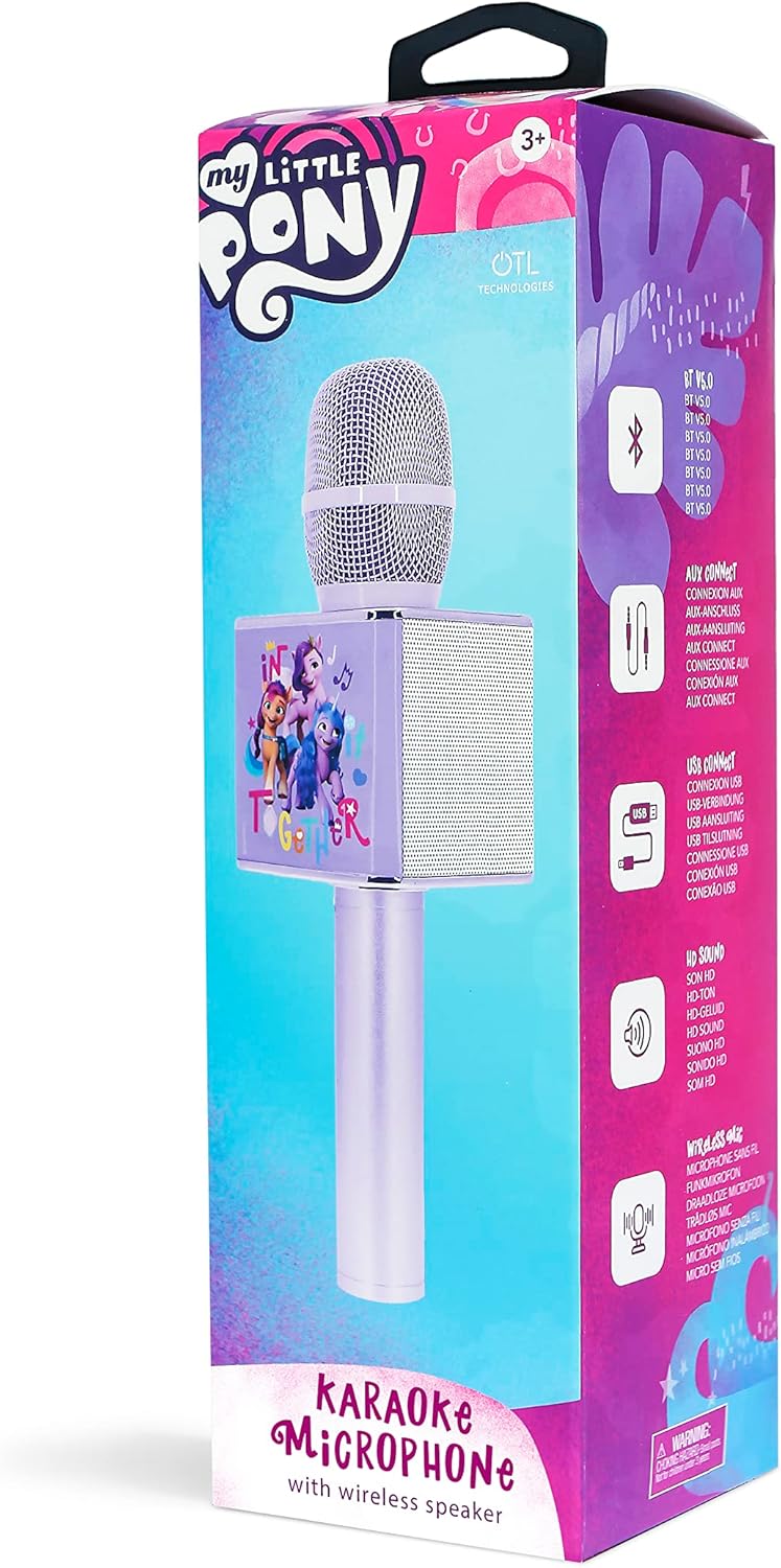 OTL Technologies MP0951 My Little Pony Kabelloses Karaoke-Mikrofon mit integriertem Lautsprecher