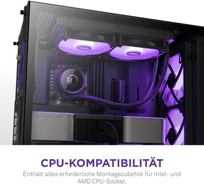 NZXT Kraken 240 RGB - RL-KR240-B1-240mm AIO CPU Wasserkühlung - 1,54" LCD Display 240x240-2x120mm RG