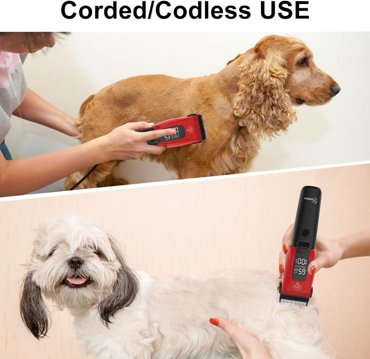 Hatteker Hundeschermaschine Profi Elektrische Tierhaarschneidemaschine mit 7500RPM Schermaschine Hun