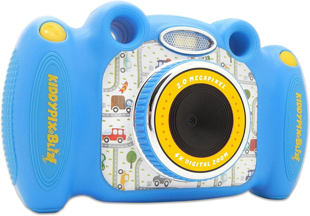 Kiddypix 'Blizz' Kinderkamera mit Webcam-Funktion, gummierte Aussenseite, Integrierte Spiele, Blau