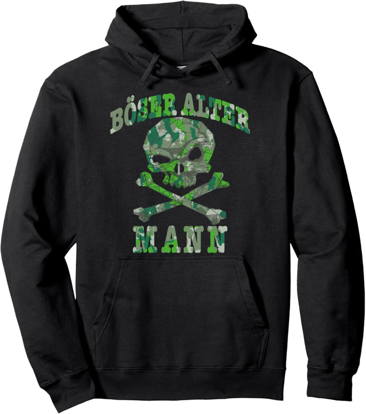 Böser Alter Mann Vater Grossvater Totenkopf Skull Geburtstag Pullover Hoodie