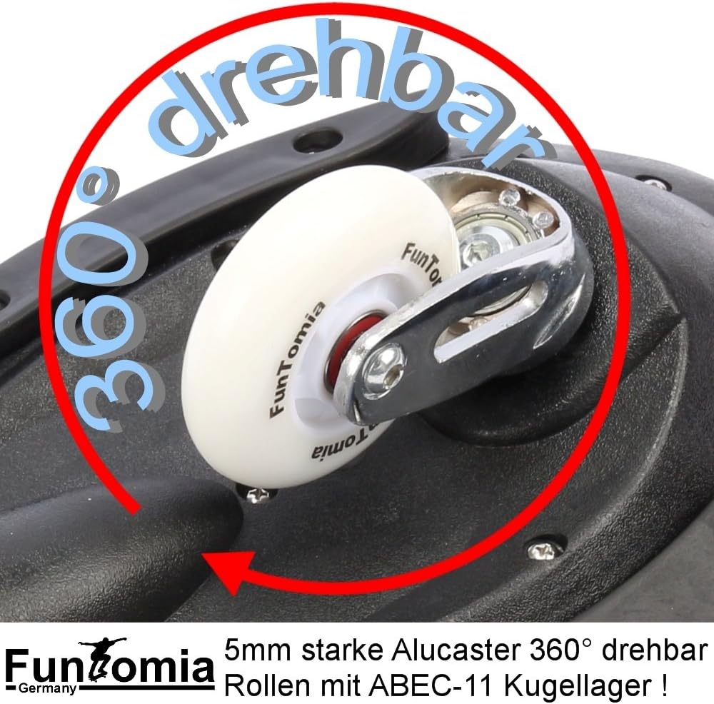 FunTomia Waveboard Original ABEC9 Kugellager inkl. Tasche - Bis 120kg - (Verschiedene Farbdesigns)