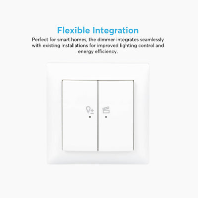 Busch-Jaeger 62851 UJ-914-WL LED-Dimmer flex Wireless Komplettset Tastdimmer-Einsatz Tastbedienfeld