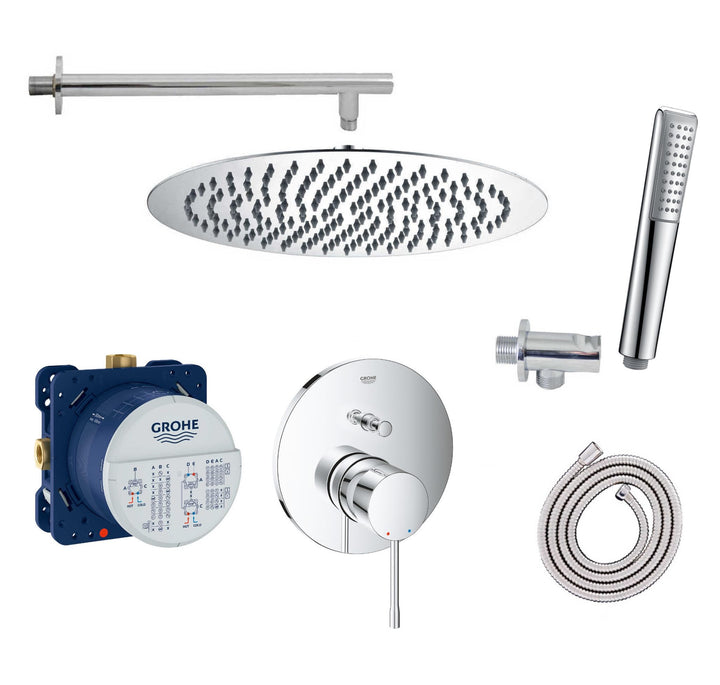 vanvilla Duschsystem mit Unterputz Duscharmatur von Grohe Einhandmischer Essence und vanvilla Regend