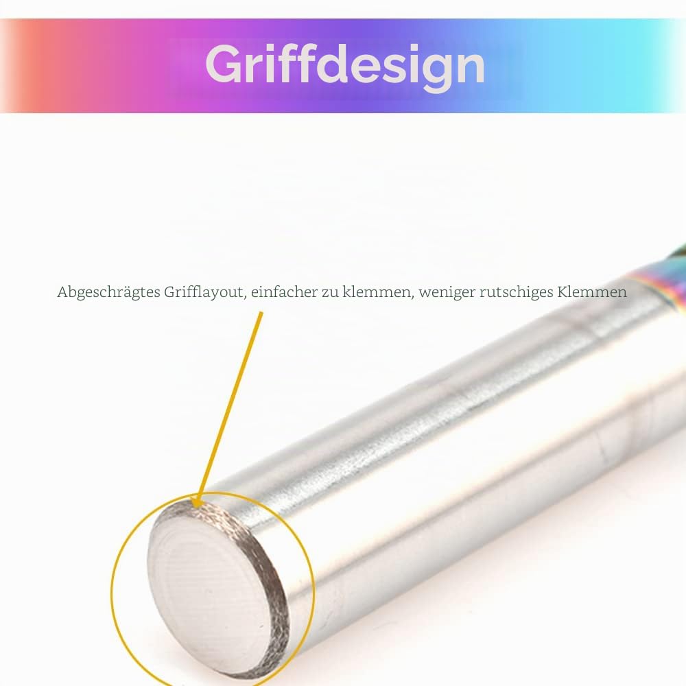1/8" Hartmetall-quadratische Endfräser für Aluminiumkupferanwendungen, 3-Flöte, 1/8" Schneiddurchmes