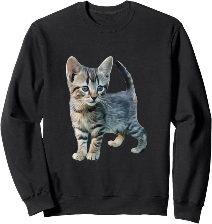 Katze Kätzchen niedliche Fellnase Kitty Stubentiger Geschenk Sweatshirt