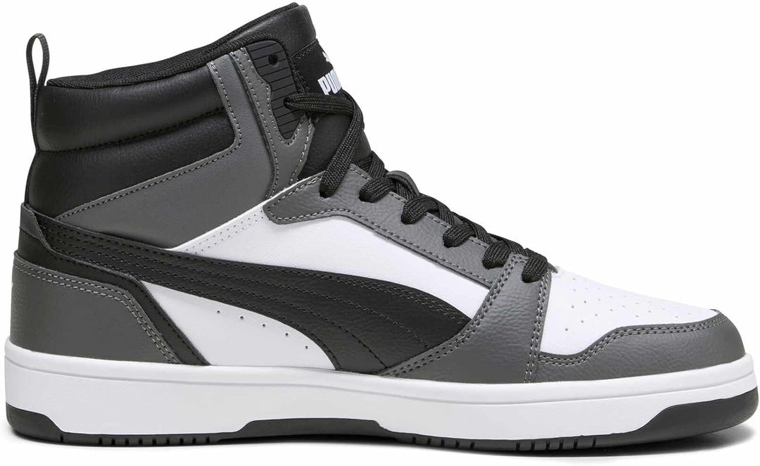 Puma Unisex Rebound V6Sneaker 38 EU Puma White Puma Black Shadow Gray, 38 EU Puma White Puma Black S