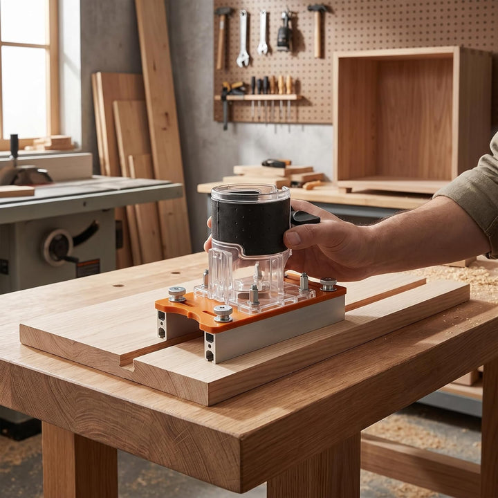 2-in-1 Holzbearbeitungsfräser Basis-Lokator, multifunktionales Schlitzwerkzeug mit präziser Führung