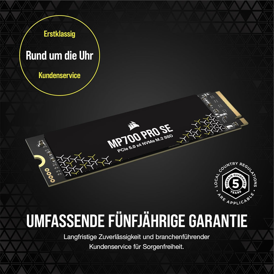 Corsair MP700 PRO SE 4 TB M.2 PCIe Gen5 x4 NVMe 2.0 SSD – M.2 2280 – Bis zu 14.000 MB/s Sequenzielle