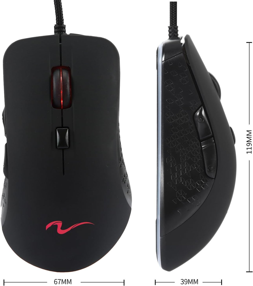 Beheizter Maus,Winter-Handwärmer USB Gaming-Maus,Wärme 38–48 °C Einstellbar-Mattschwarz