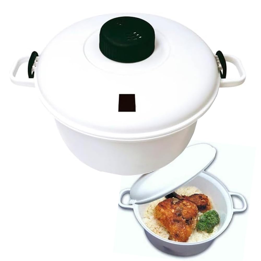 Suinga Mikrowellen-Schnellkochtopf 2,8 L – Gesundes und Schnelles Kochen mit Dampfauslass, Dichtem V
