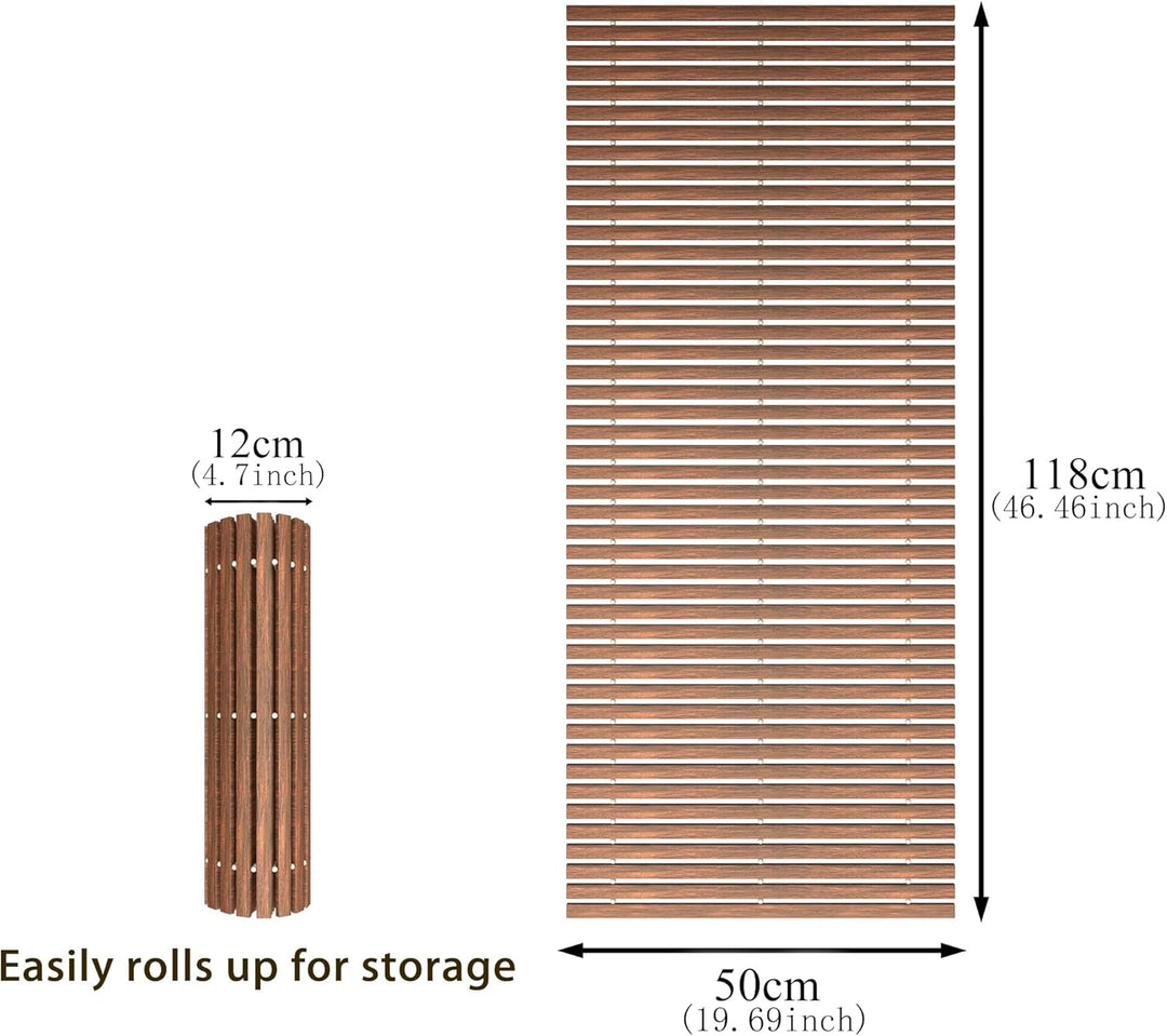 Badematte Holz, Teakholz rutschfest Badvorleger, Duschmatte, Holzduschmatte, Badezimmerteppich, Dusc