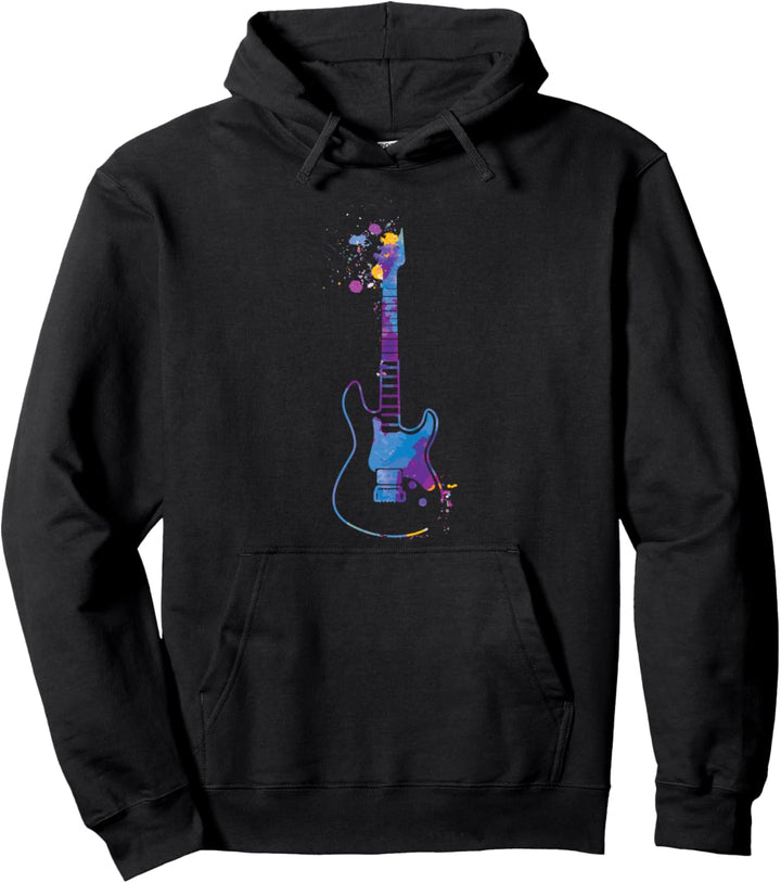 Splash Gitarre Shirt Musiker Geschenkidee für Gitarristen Pullover Hoodie
