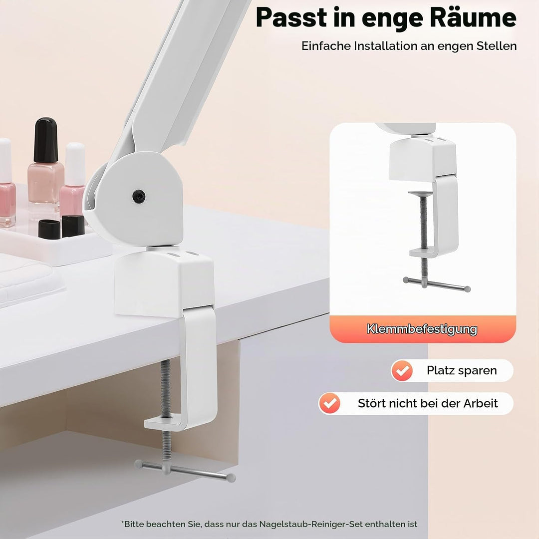 Staubabsaugung für Nägel 55W Professioneller Nagelstaubsammler mit LED Licht Nagelstaubabsaugung mit