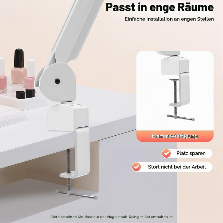 Staubabsaugung für Nägel 55W Professioneller Nagelstaubsammler mit LED Licht Nagelstaubabsaugung mit