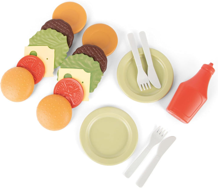 Dantoy Bio Burger Set. Mit 19 Teilen - Spiel-Burger-Set für Kinder, hergestellt aus Bioplastik aus Z