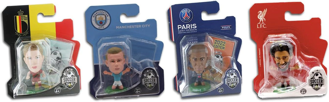 SoccerStarz NEWSS4PK Mini-Fussball-Figur, 4 Stück, S