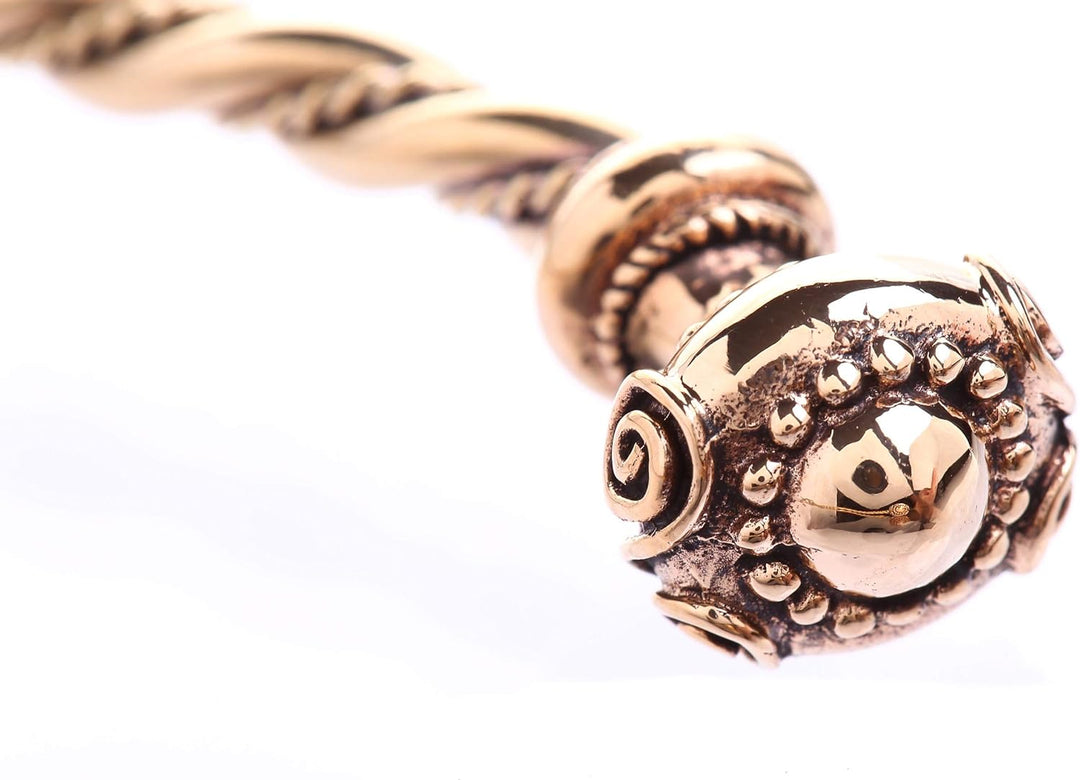Windalf Keltischer Männer Bronze Halsreif TRISTAN Ø 14 cm Torques Halsring Celtic Handarbeit