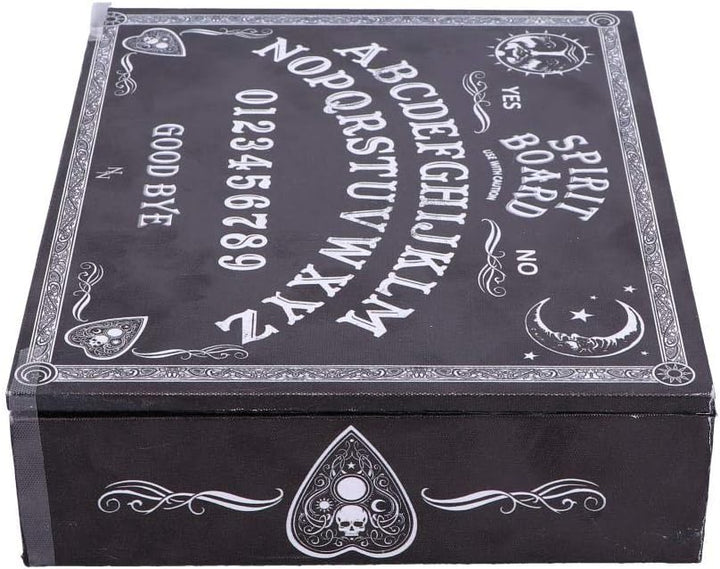 NEMESIS NOW Schmuckkästchen mit Spiegel, mitteldichte Faserplatte und Planchette, Schwarz und Weiss,