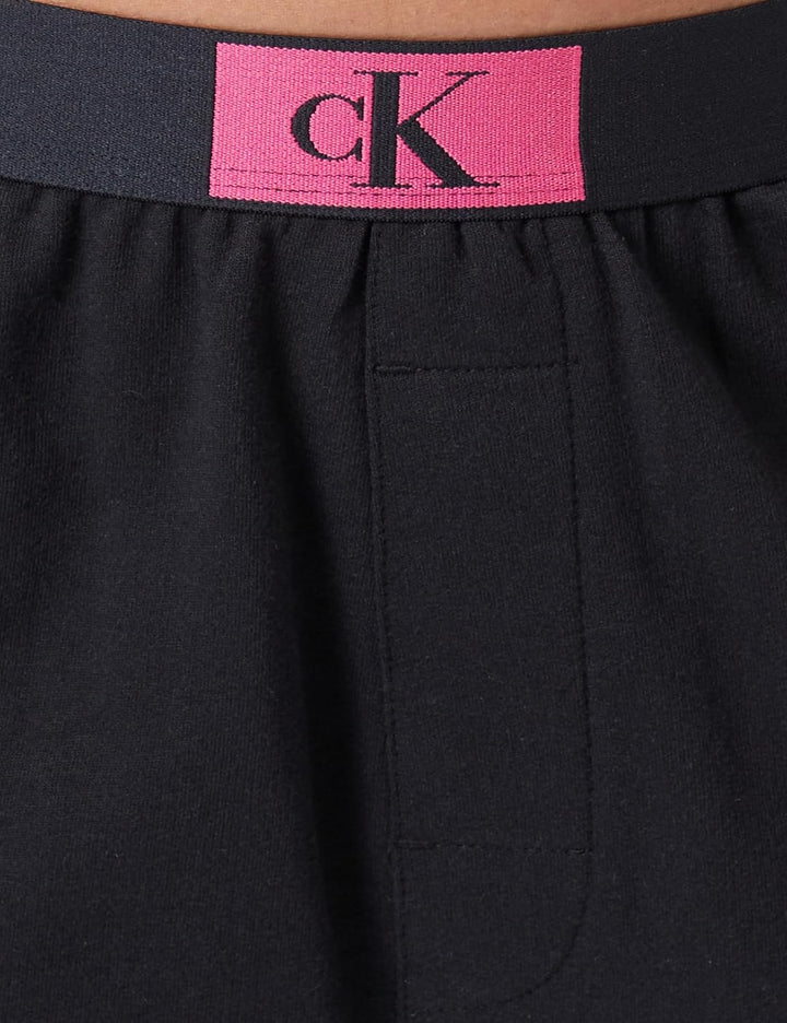 Calvin Klein Damen Strickhose M Black W/ Fuchsia Rose Logo, M Black W/ Fuchsia Rose Logo