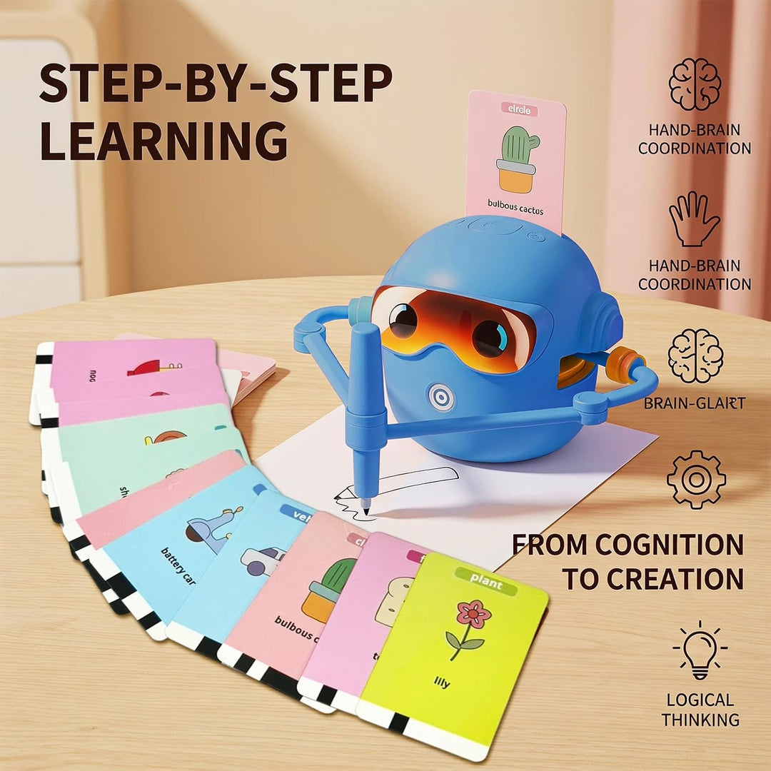 Zeichenroboter für Kinder Drawing Robot, Malroboter für Kinder ab 5 Jahren Montessori-Lernspielzeug,