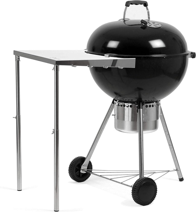 BBQ-Toro Edelstahl Beistelltisch für Ø 57 cm Kugelgrill | 55 x 51 x 47-74 cm | höhenverstellbarer Ku