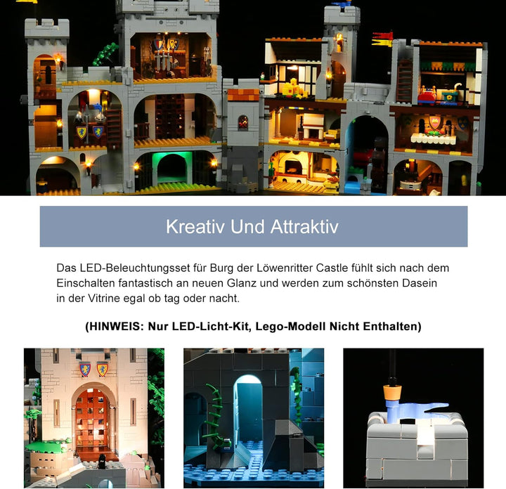 Led Licht Set für Lego Burg der Löwenritter, Led Beleuchtungs Set für Lego 10305 Burg der Löwenritte