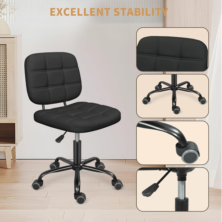 Leader Accessories Schreibtischstuhl höhenverstellbarer Bürostuhl ergonomischer Drehstuhl ohne Armle