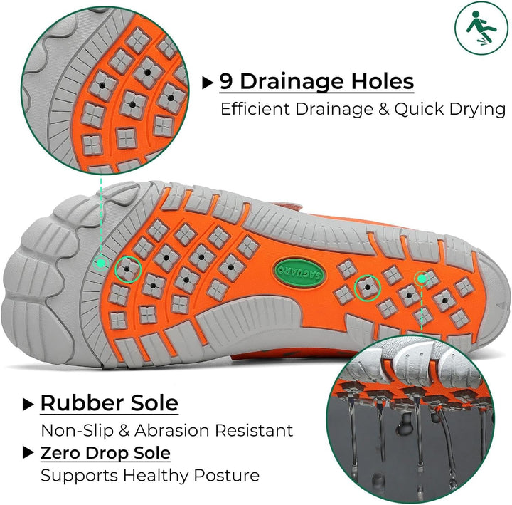 SAGUARO Badeschuhe für Herren Damen - 7/9 Drainagelöcher Schnelltrocknende rutschfest, Gr 35-48 40 E