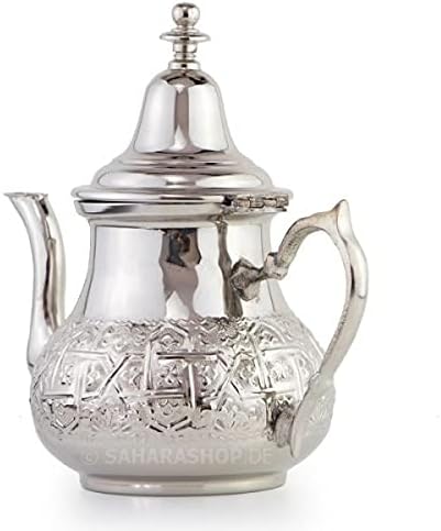 Marokkanische Teekanne Barradi 750 ml,Orientalische Teekanne/Teapot 0,75 L Berrad aus Messing, mit i