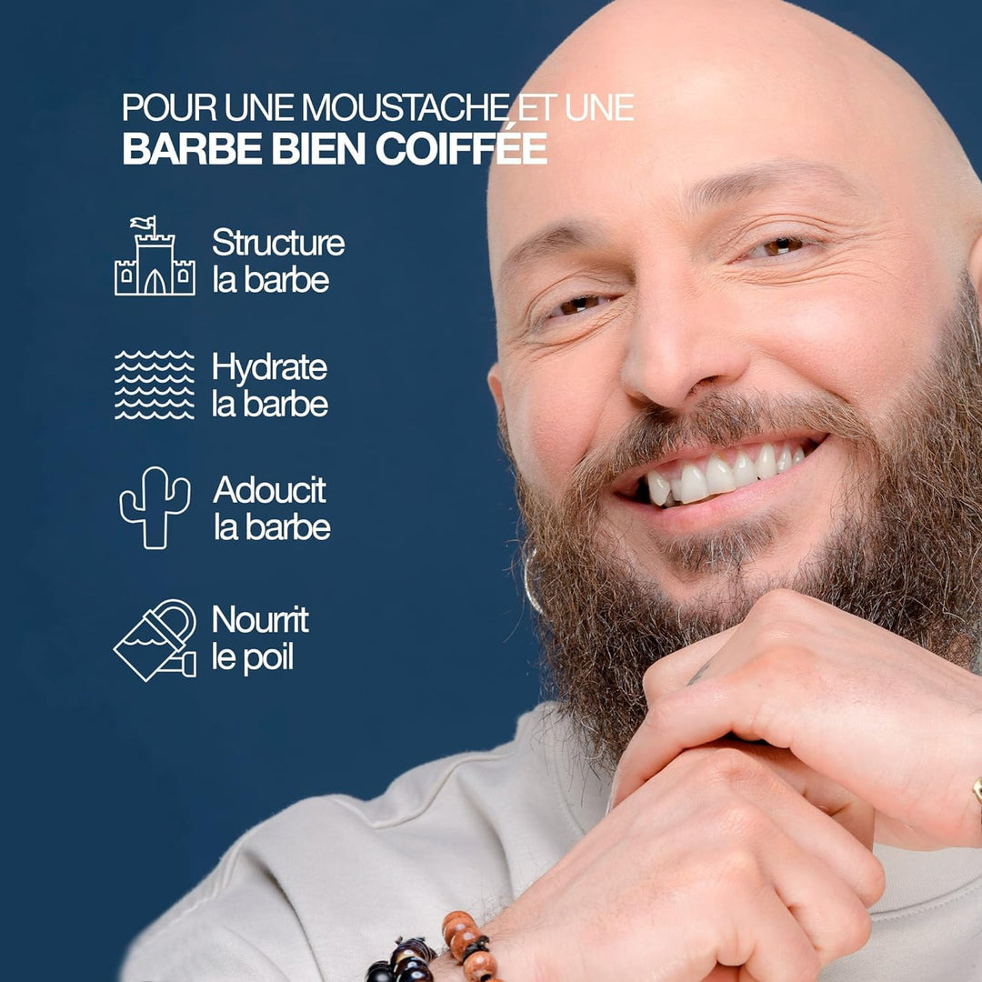 Sapiens Barbershop Bart Balsam Männer BIO - Natürliches & Bio Bartwachs mit Sheabutter und Rizinusöl