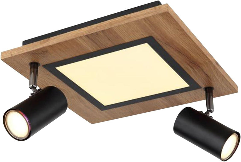 bmf-versand® Deckenleuchte für Wohnzimmer - Deckenlampe 2-flammig mit LED-Panel und Memory Funktion