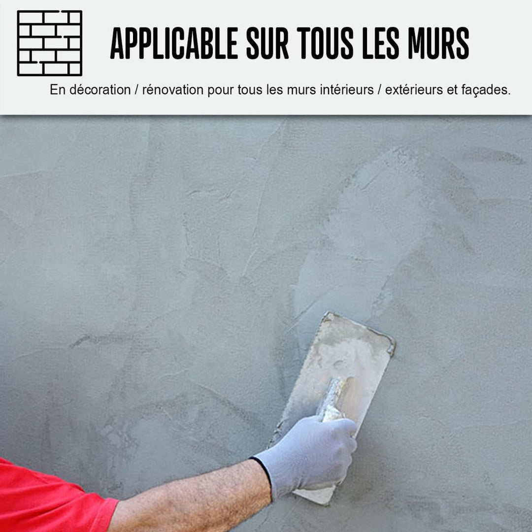 Kalkputz, fein: Deko drinnen und draussen - TRADIPLUS AUBAGNE - Hellbraun-15 kg (bis zu 14 m²) 15 kg