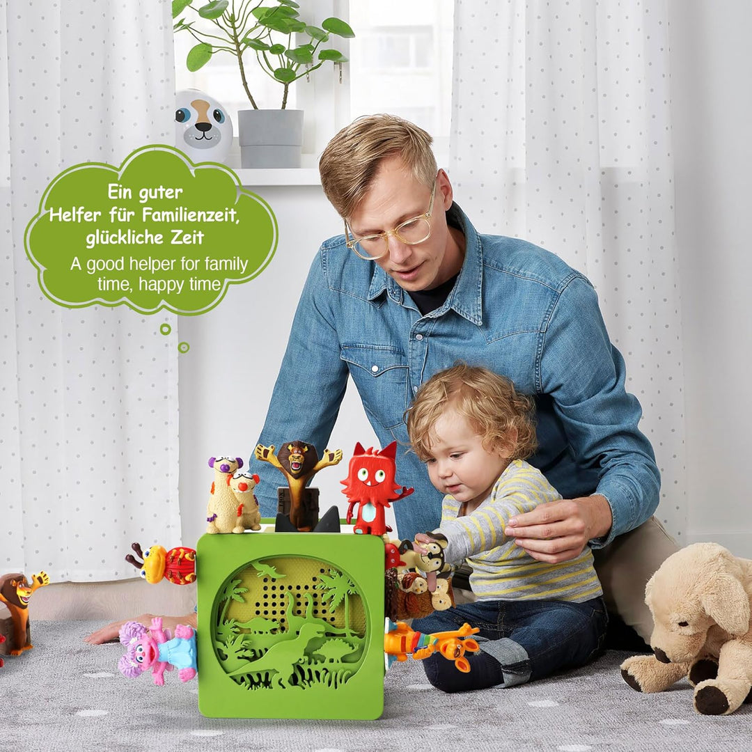 Dinosaurierform Tonie Regal vollständig magnetisches Toniebox Regal für mehr als 25-40 Figuren + Box