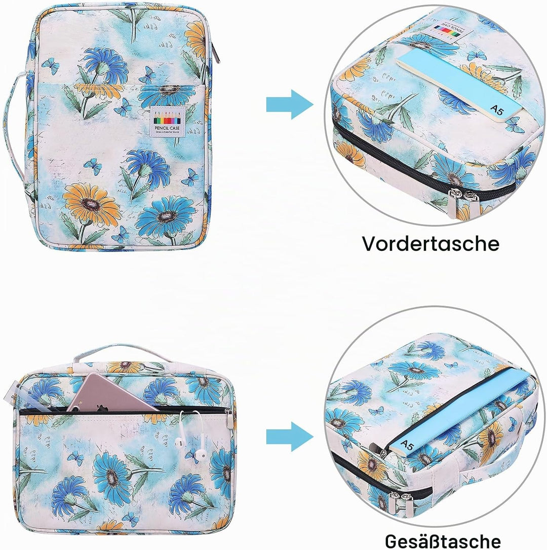 JAKAGO Grosse Federmäppchen XXL mit 220 Schlitze Stifte Aufbewahrung, Wasserdichtes Stiftetasche für