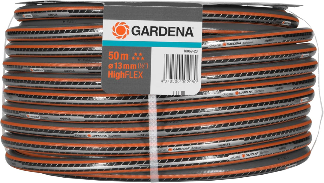 Gardena Comfort HighFLEX Schlauch 13 mm (1/2 Zoll), 50 m: Gartenschlauch mit Power-Grip-Profil, 30 b