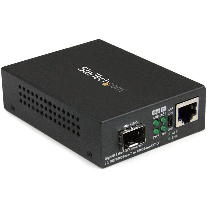 StarTech.com Gigabit Ethernet Glasfaser Medienkonverter mit offenem SFP Steckplatz - Unterstützt 10/