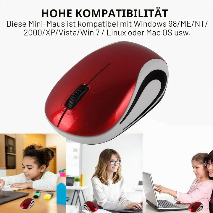 Kabellose Maus Niedliche Mini-Computermaus Kleine Grösse Tasche Tragbare Kompakte Reise USB Optische