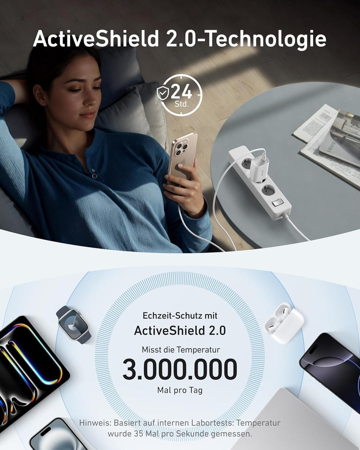 Anker Nano 100W Ladegerät, 100W MacBook Ladegerät, Netzteil für MacBook, iPad, iPhone 17/16, Galaxy,