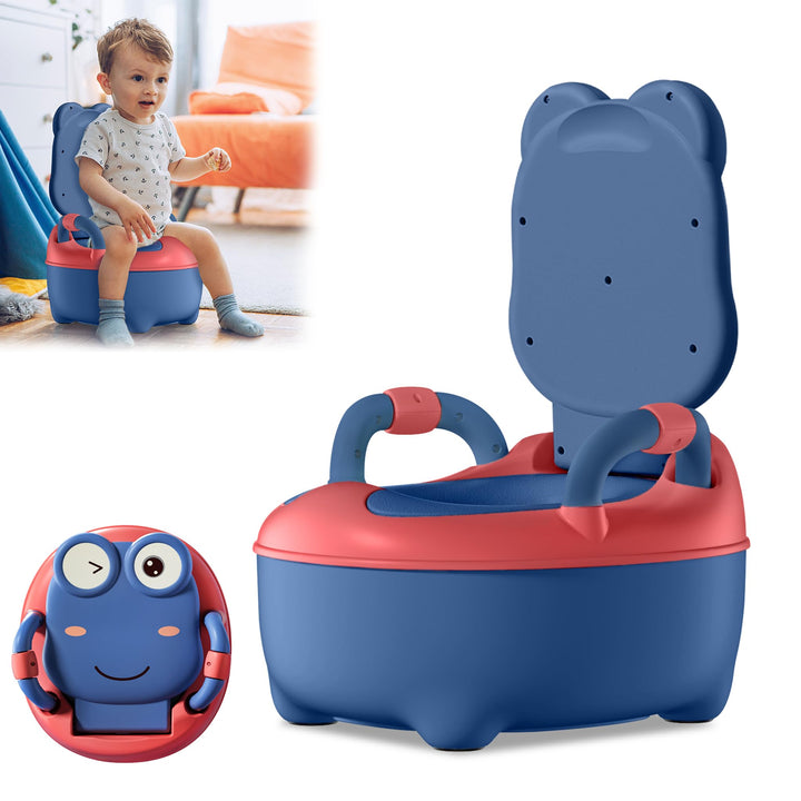 Töpfchen Kinder Babytopf WC/Klo Toiletten Training Frosch-Design Toilettentrainer Baby Kindertoilett