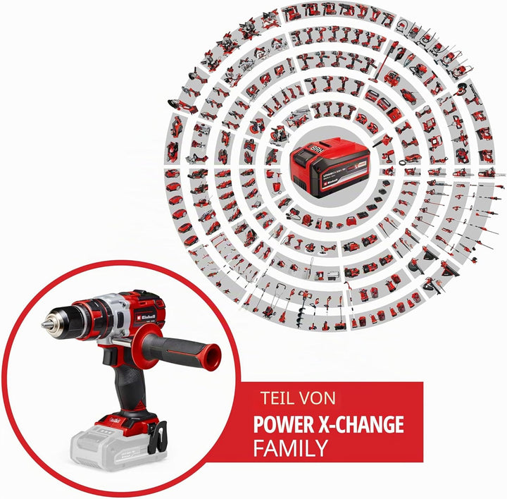 Einhell Akkuschrauber TE-CD 18 Li-i Brushless Solo Power X-Change (Li-Ion, 18 V, 2 Gang, 60 Nm, LED