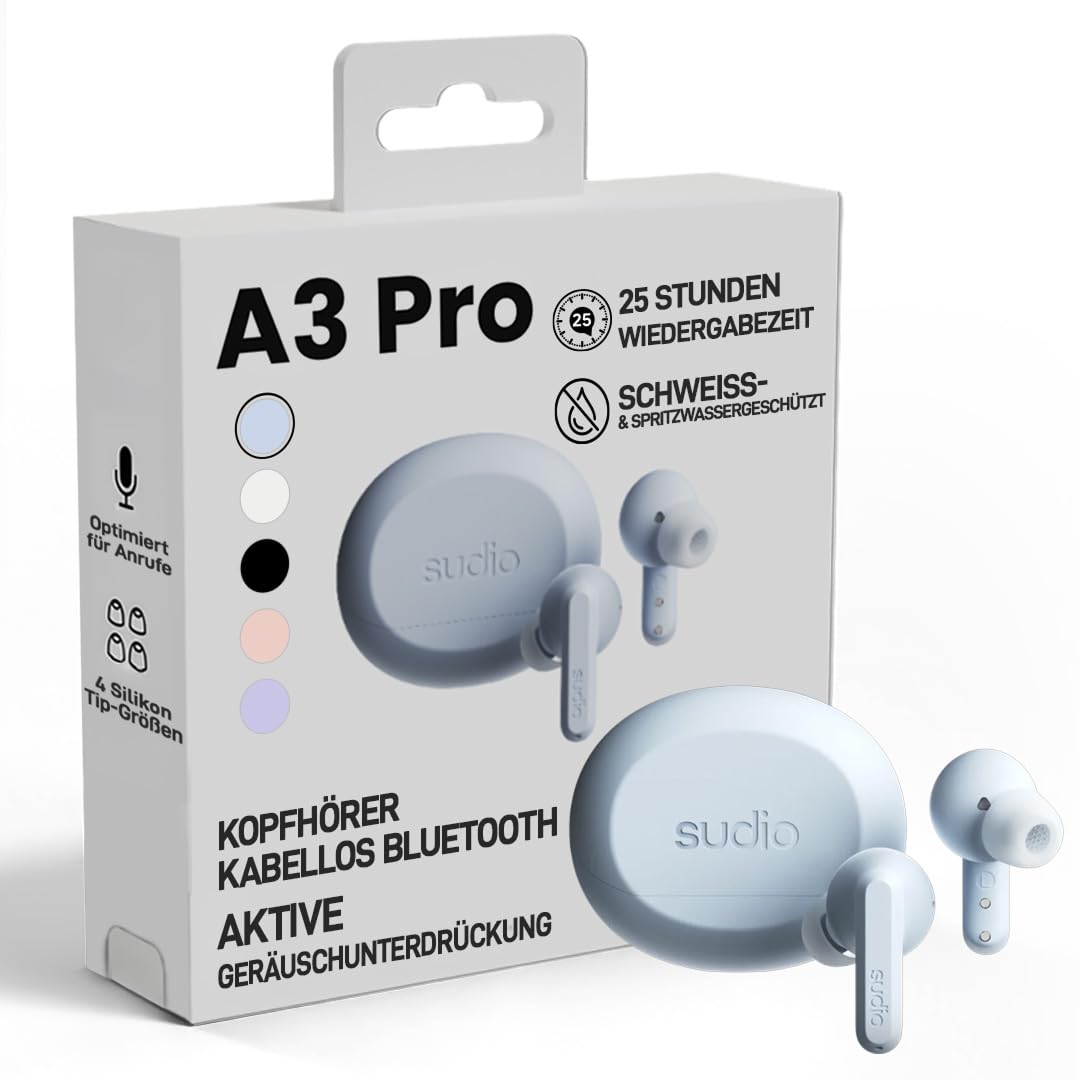 sudio A3 Pro True Wireless Kopfhörer Kabellos Bluetooth | Noise Cancelling In Ear Kopfhörer Bluetoot